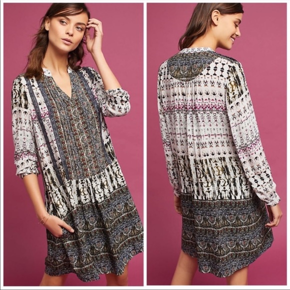 Anthropologie Dresses & Skirts - ANTHROPOLOGIE Mollie Tunic Dress XS Boho Floral